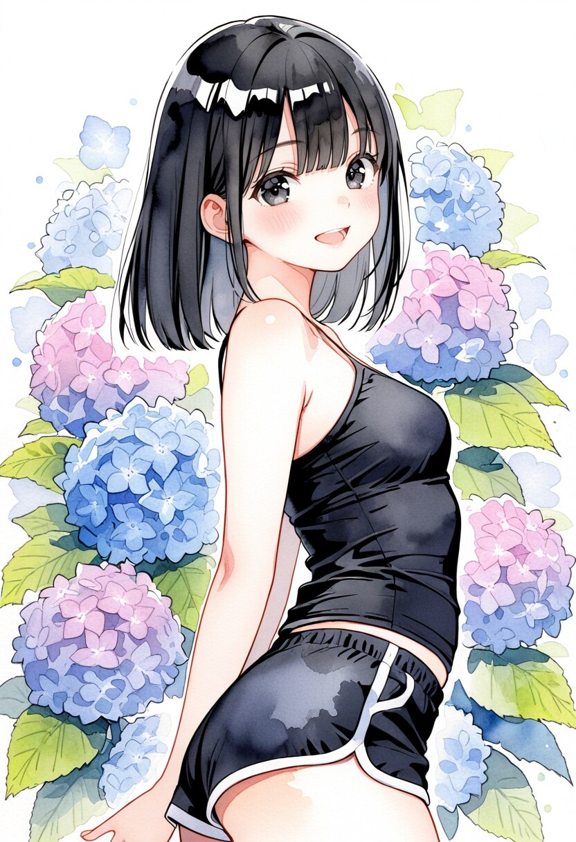 水彩と色鉛筆