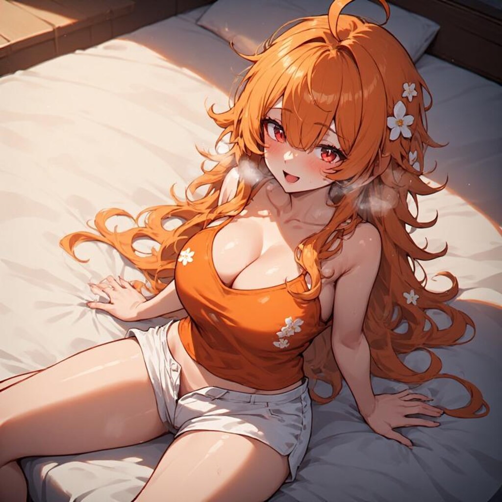 午後〜夕方くらいのオレンジ髪ちゃん