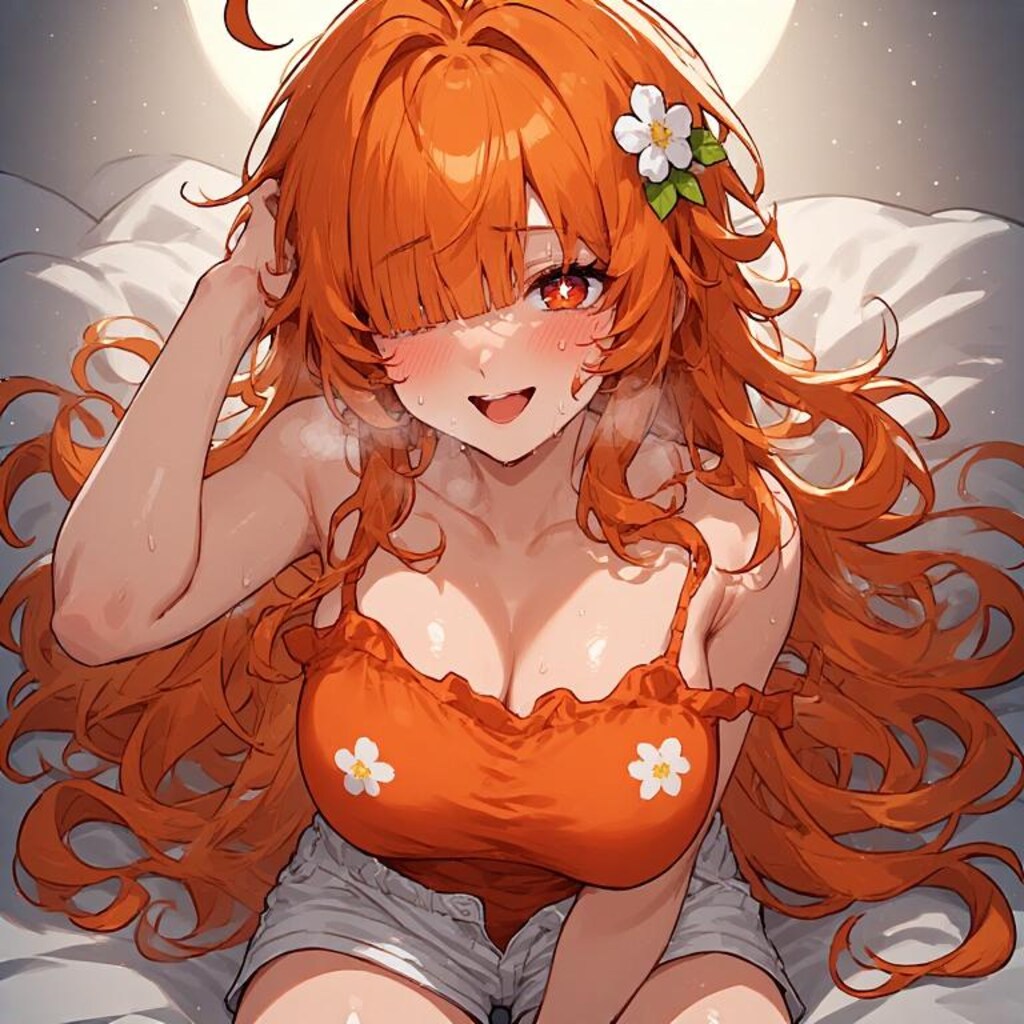 午後〜夕方くらいのオレンジ髪ちゃん
