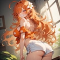 午後〜夕方くらいのオレンジ髪ちゃん 2枚目