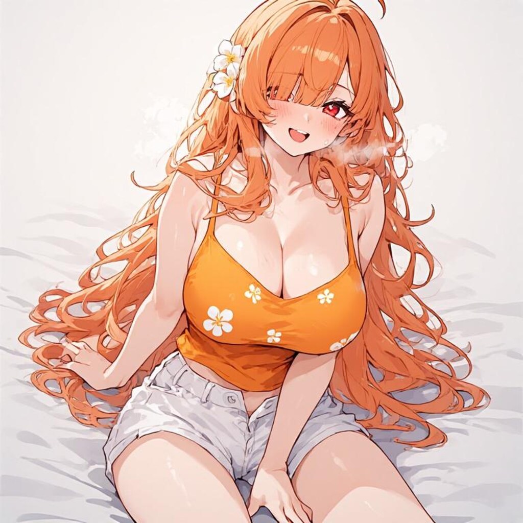 午後〜夕方くらいのオレンジ髪ちゃん