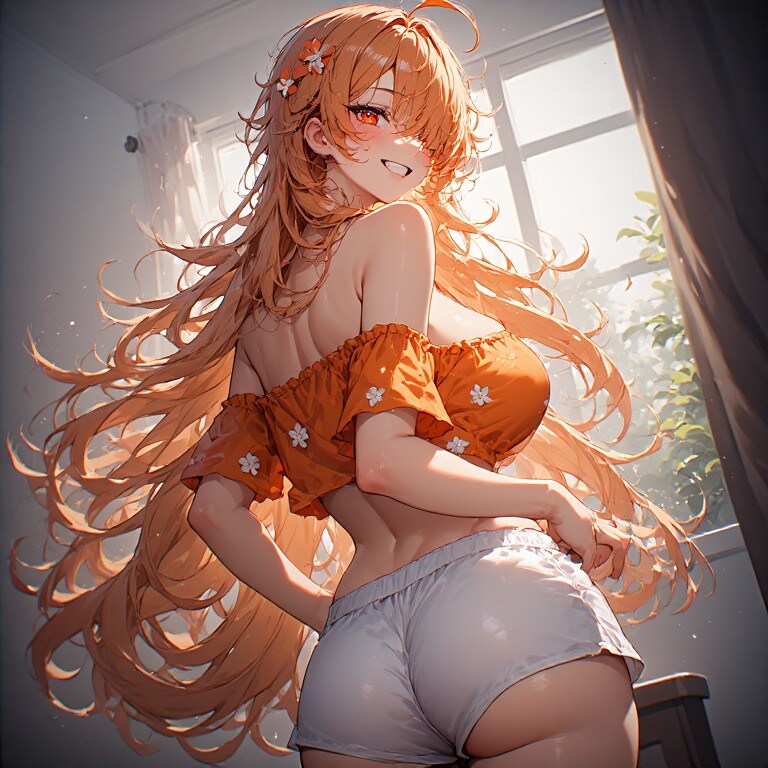 午後〜夕方くらいのオレンジ髪ちゃん