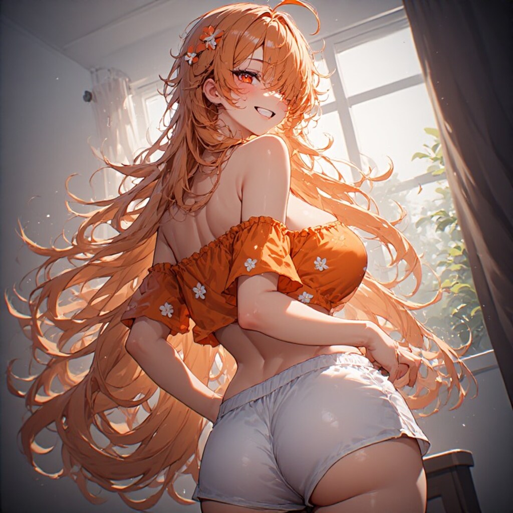 午後〜夕方くらいのオレンジ髪ちゃん
