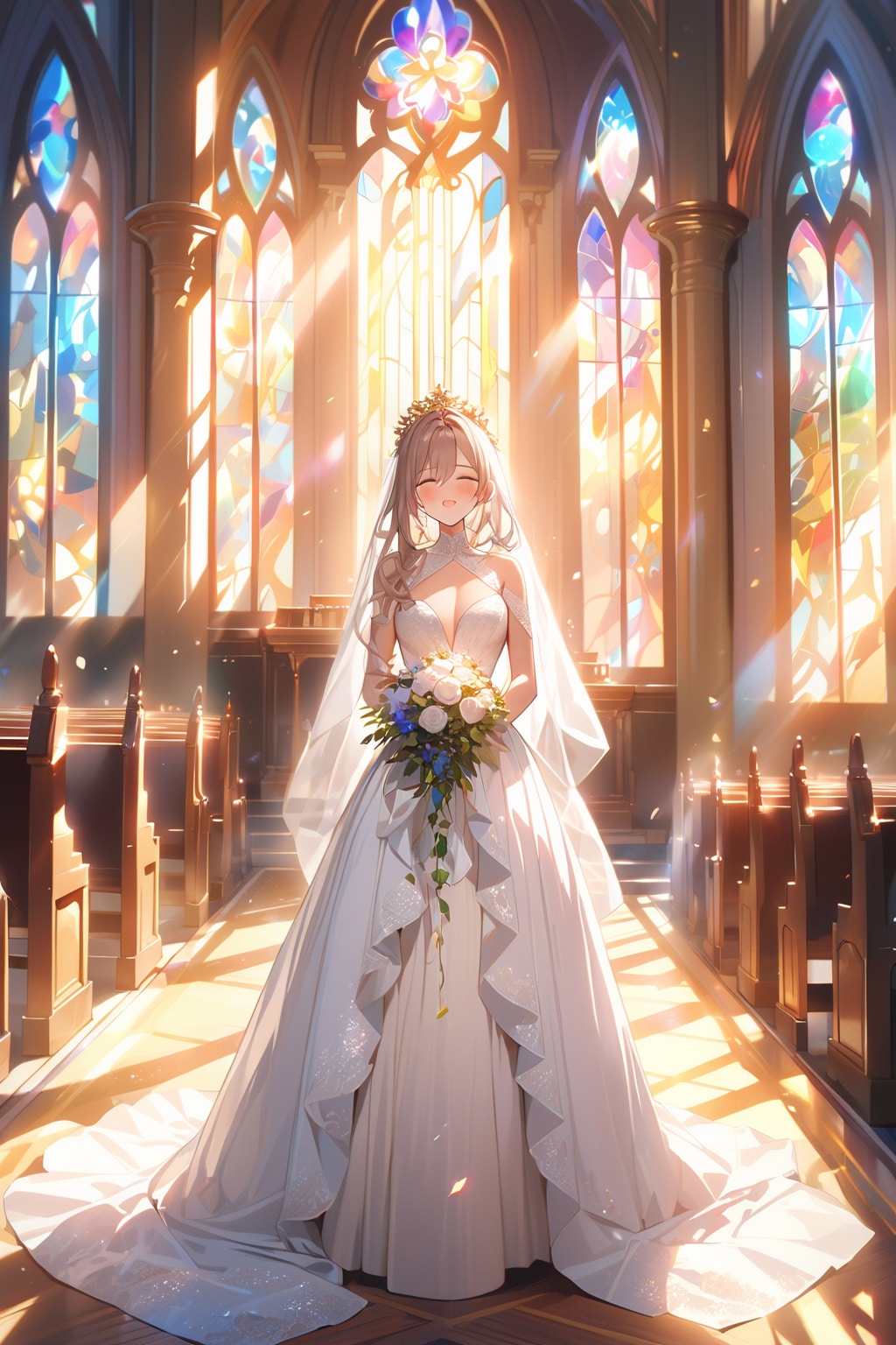 ちちぷい製　ウェディングドレス | の人気AIイラスト・グラビア