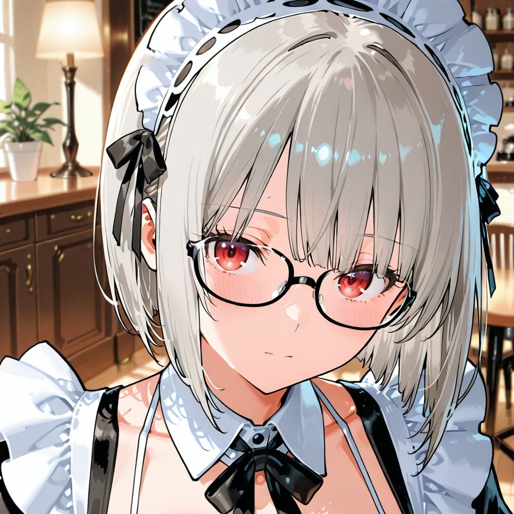 銀髪メイドさん