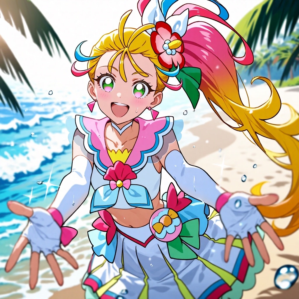 キュアサマーと水遊び | の人気AIイラスト・グラビア