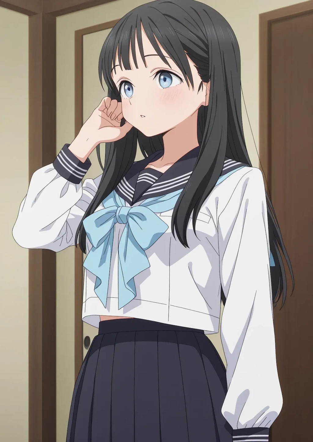 明日ちゃんのセーラー服001《SeaArt》