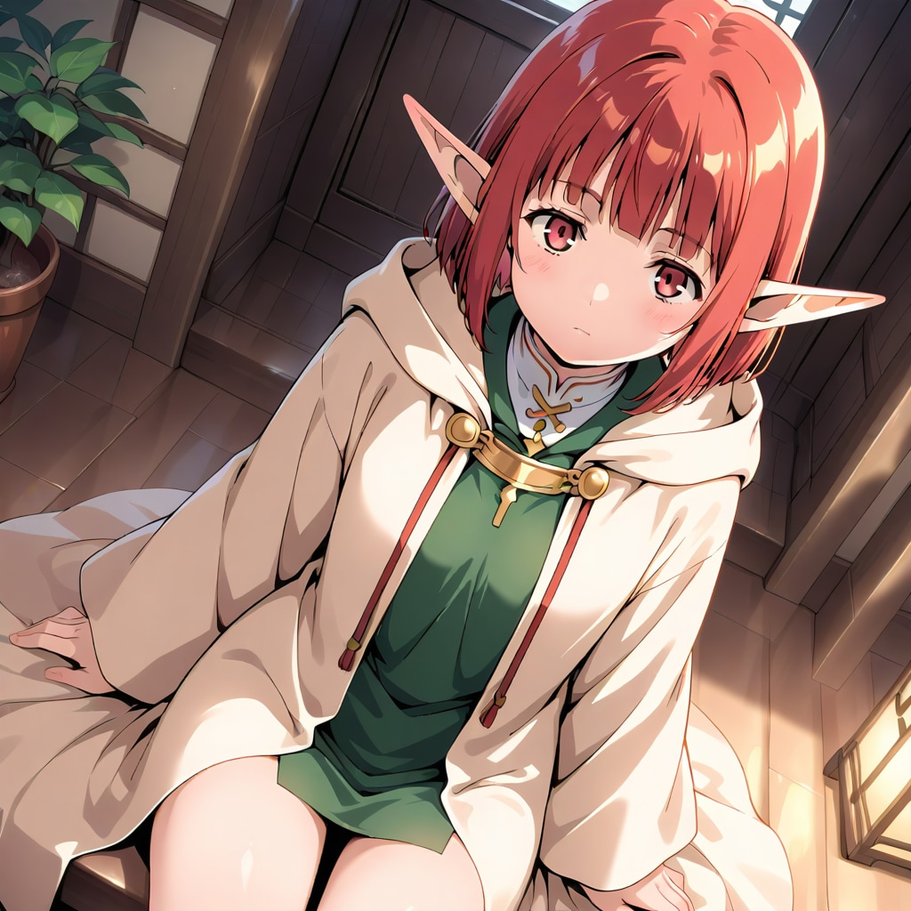 赤髪エルフちゃん