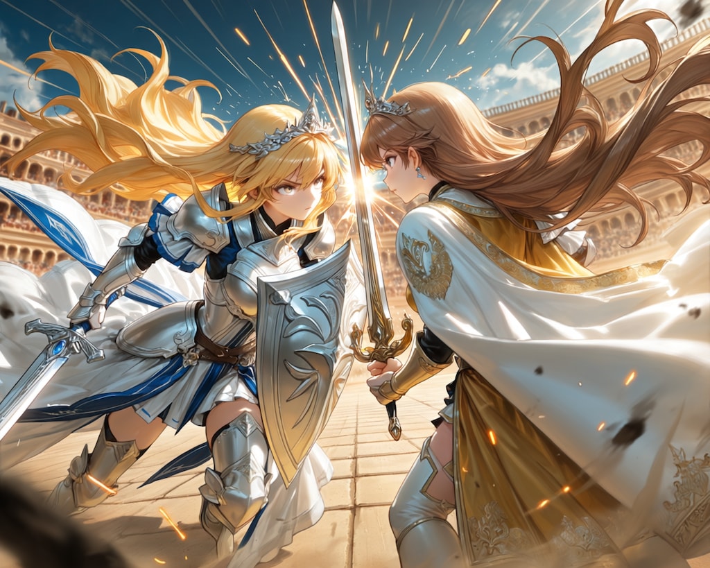 Animaで姫騎士同士のバトル