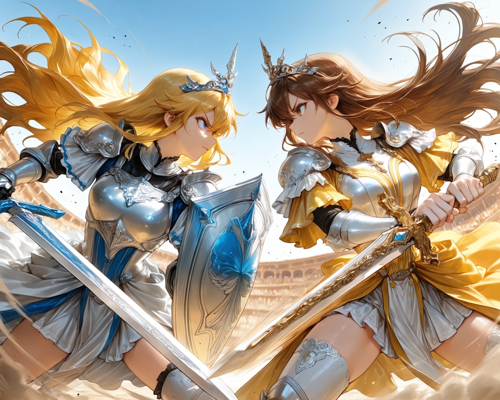 Animaで姫騎士同士のバトル