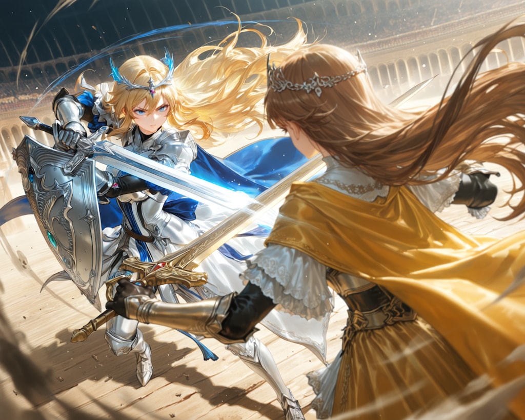 Animaで姫騎士同士のバトル