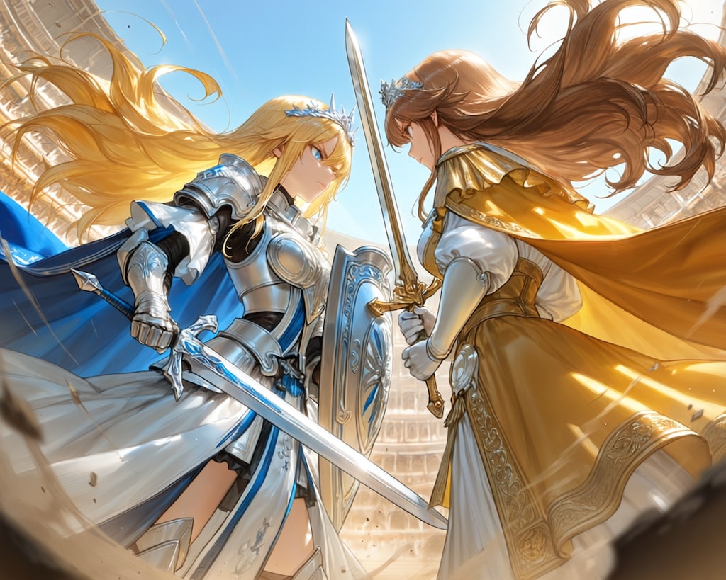 Animaで姫騎士同士のバトル