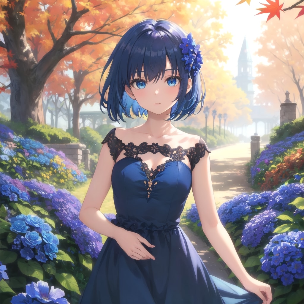 蒼い花のガーデン