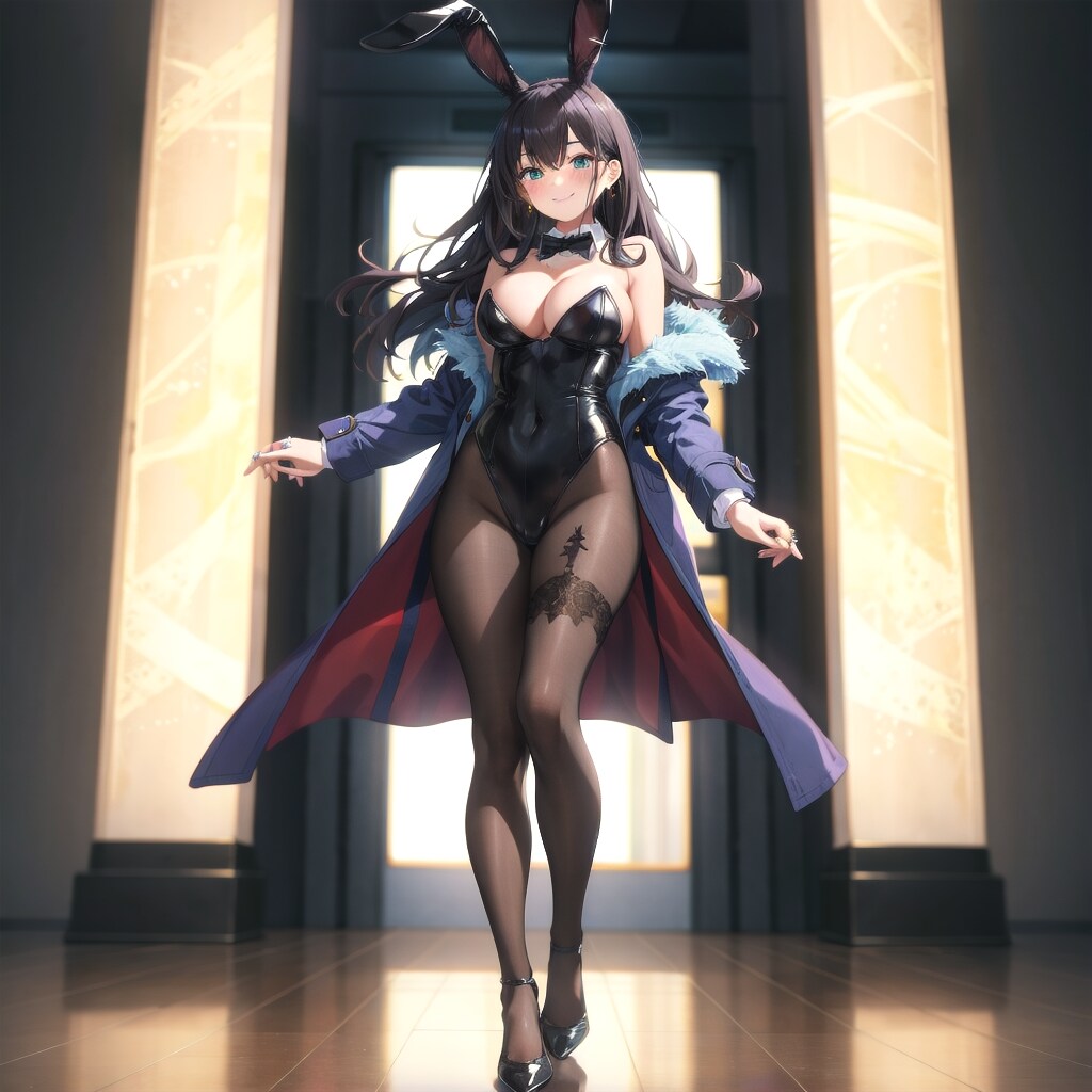 バニーガールとコート