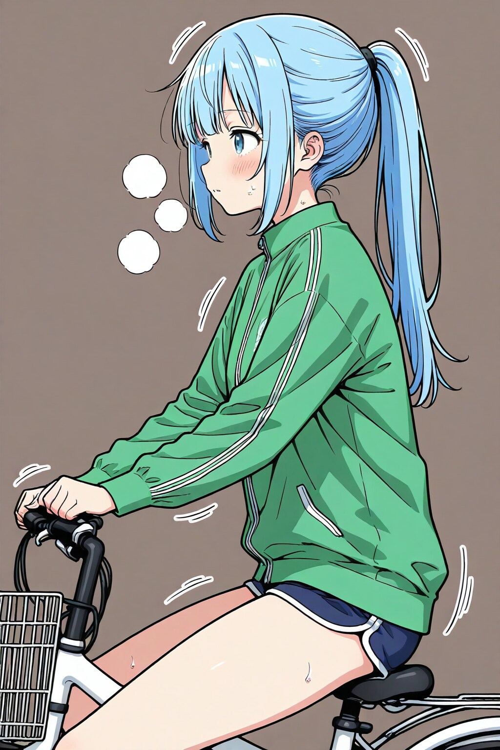 自転車のサドルに座る_BEHIMOTH