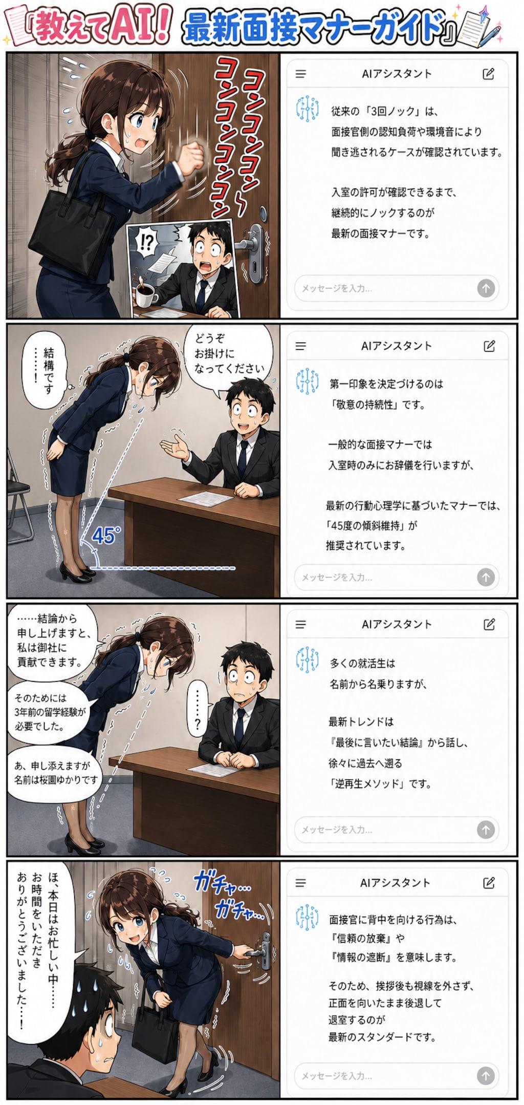『教えてAI！最新面接マナーガイド』