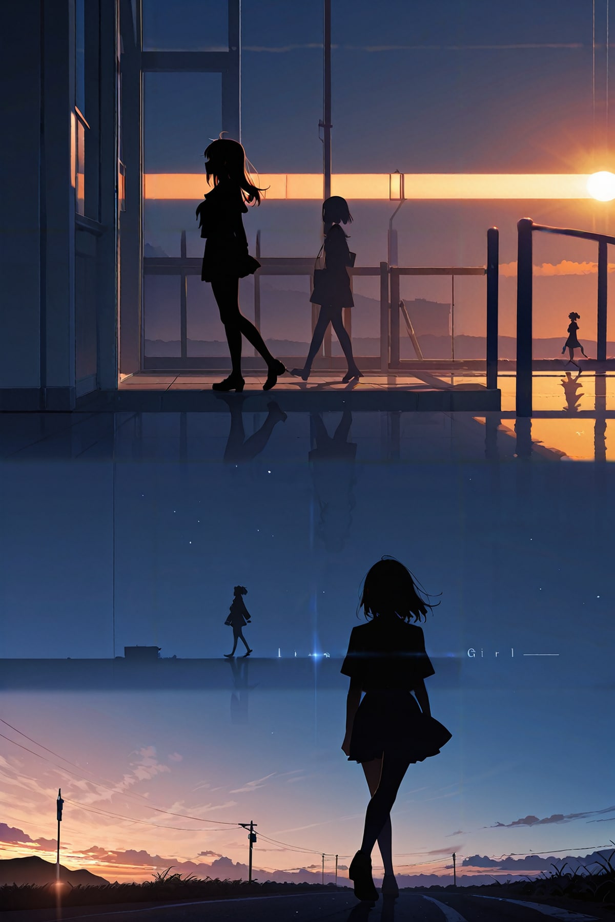 シルエット multi viewer 01 | の人気AIイラスト・グラビア