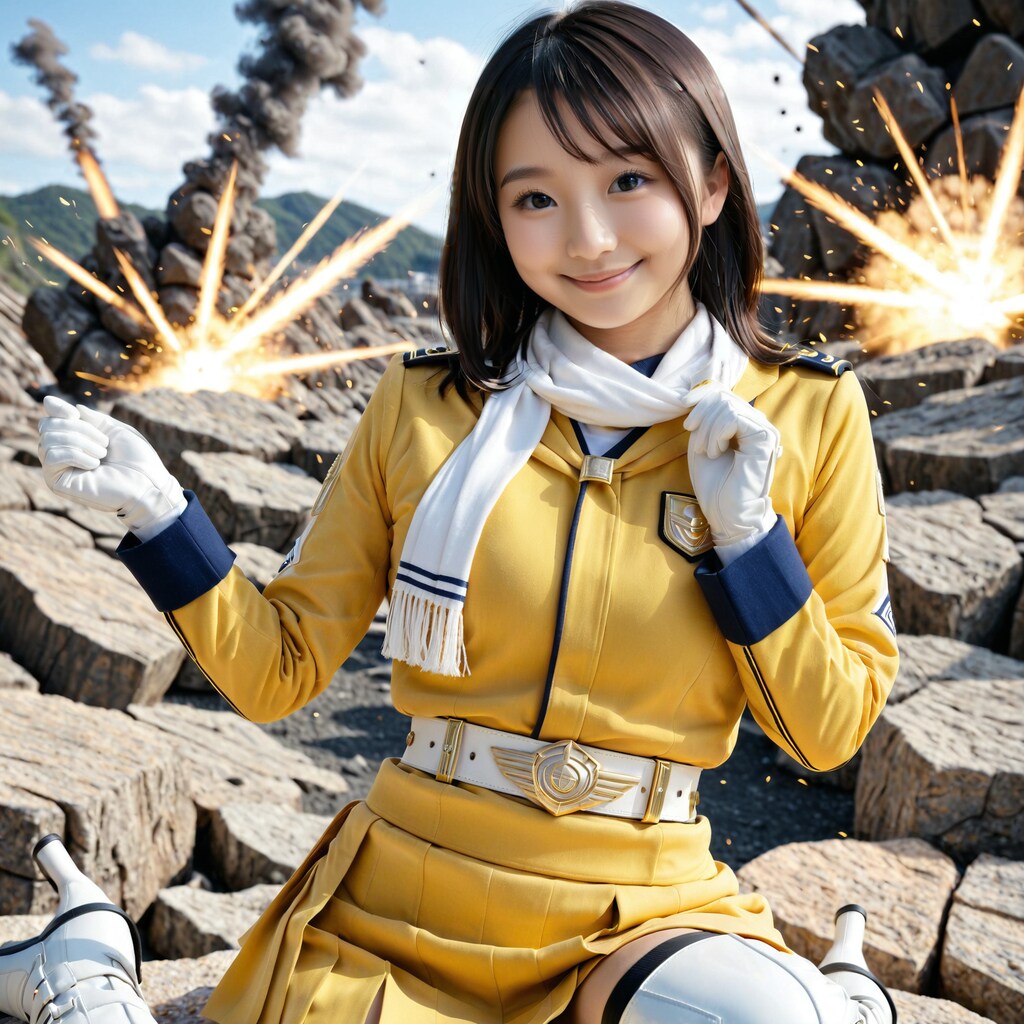 戦隊イエロー風衣装