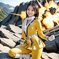 戦隊イエロー風衣装 4枚目