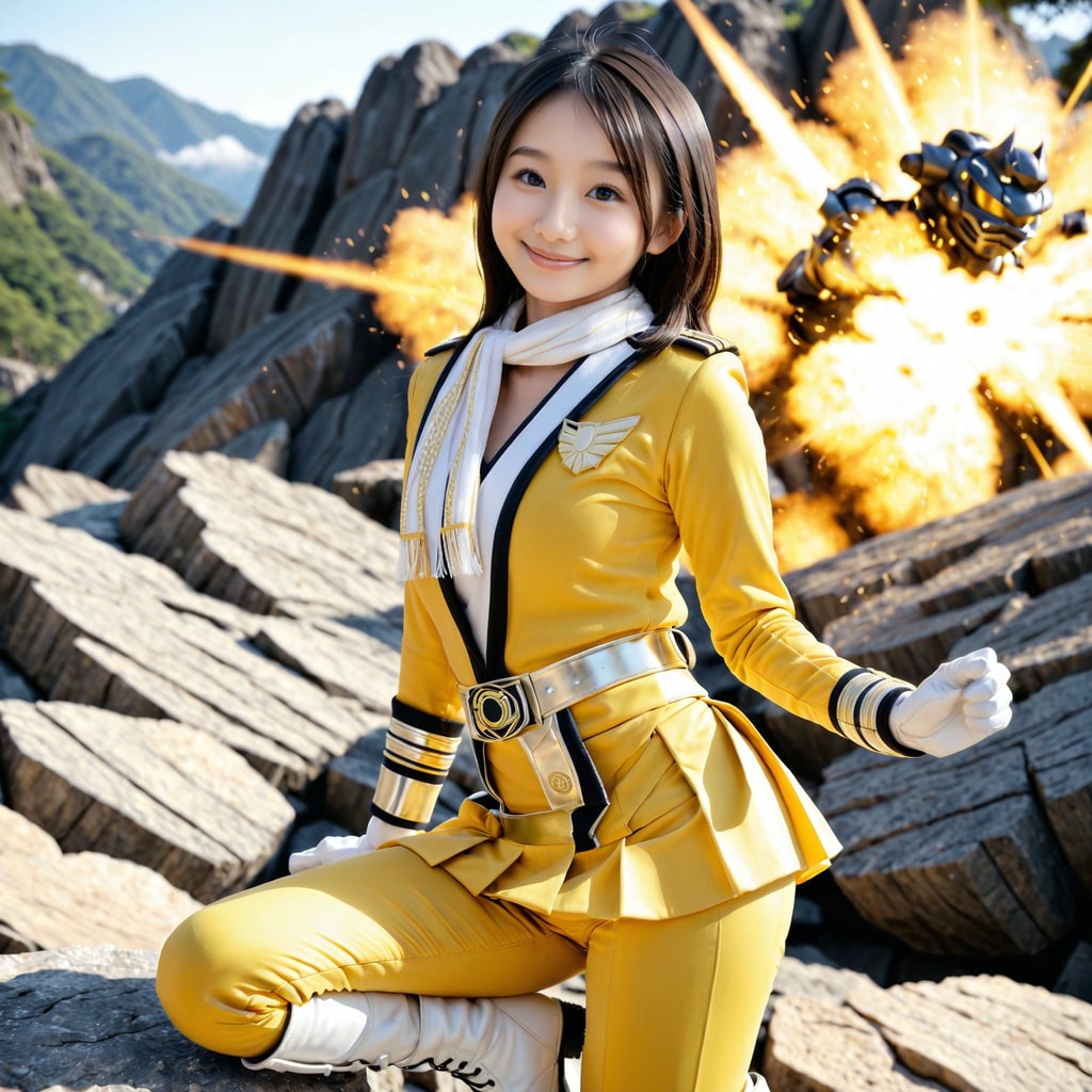 戦隊イエロー風衣装