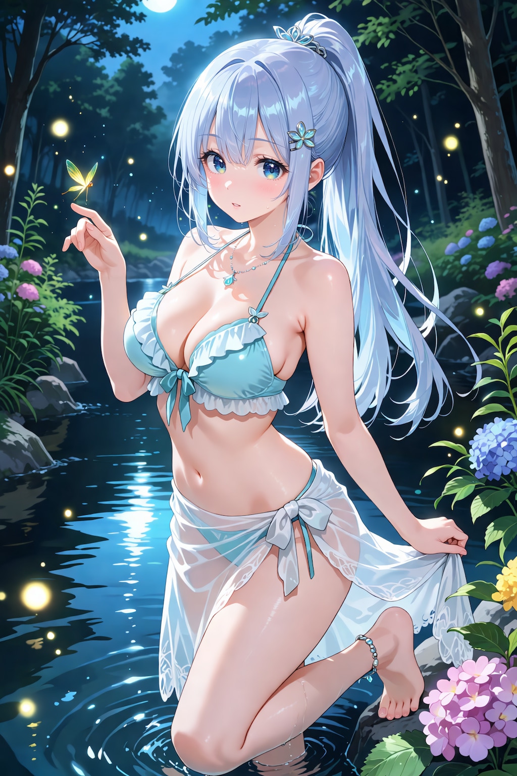 蛍のささやき ～月夜の水辺の妖精～
