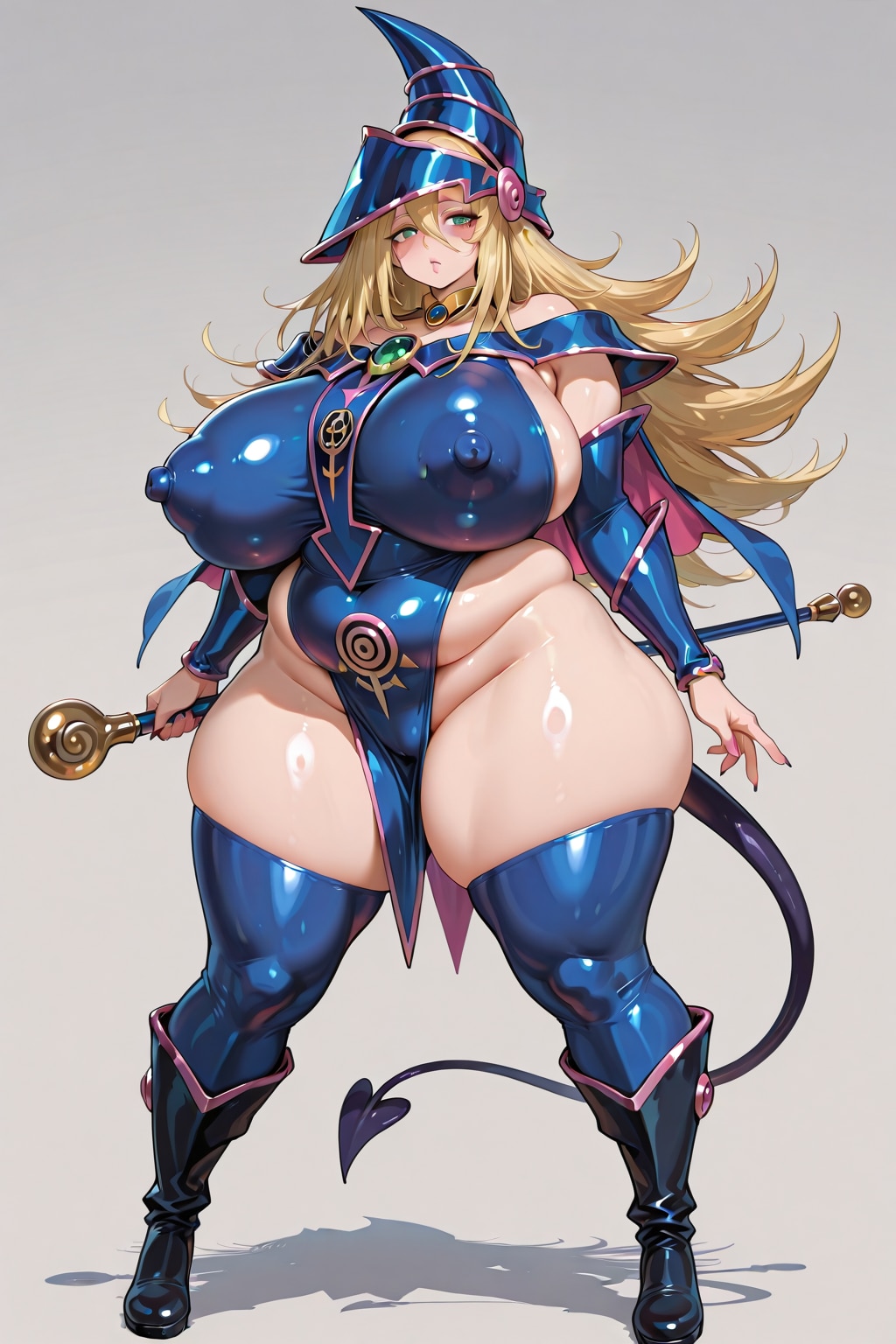 呪術師ってプロンプトに入れると遊〇王の某キャラになる(英語訳がDemon magicianだからかな)