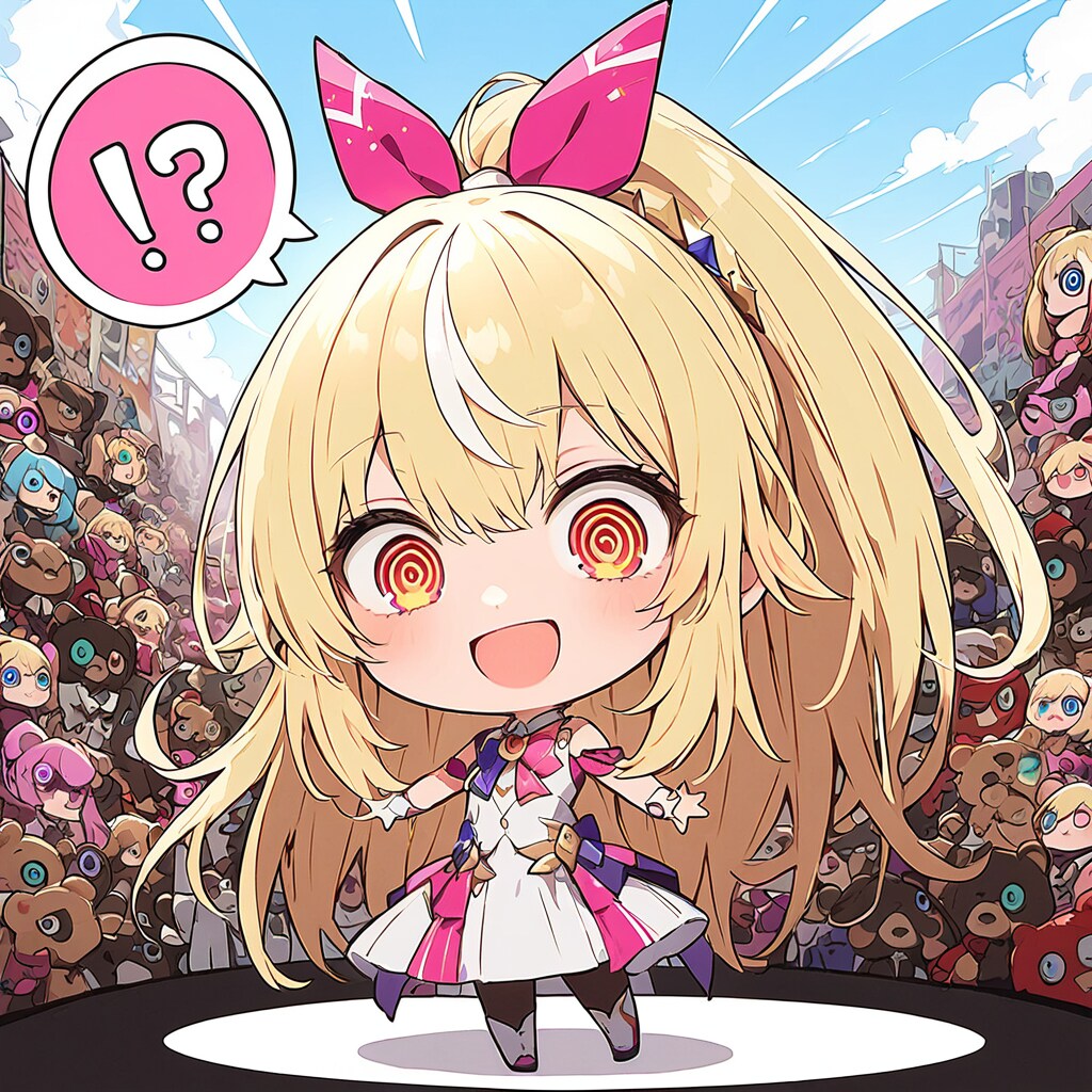 グルグルな金髪ちゃん
