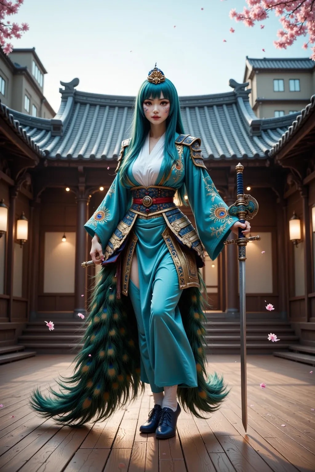 傾奇者の孔雀娘