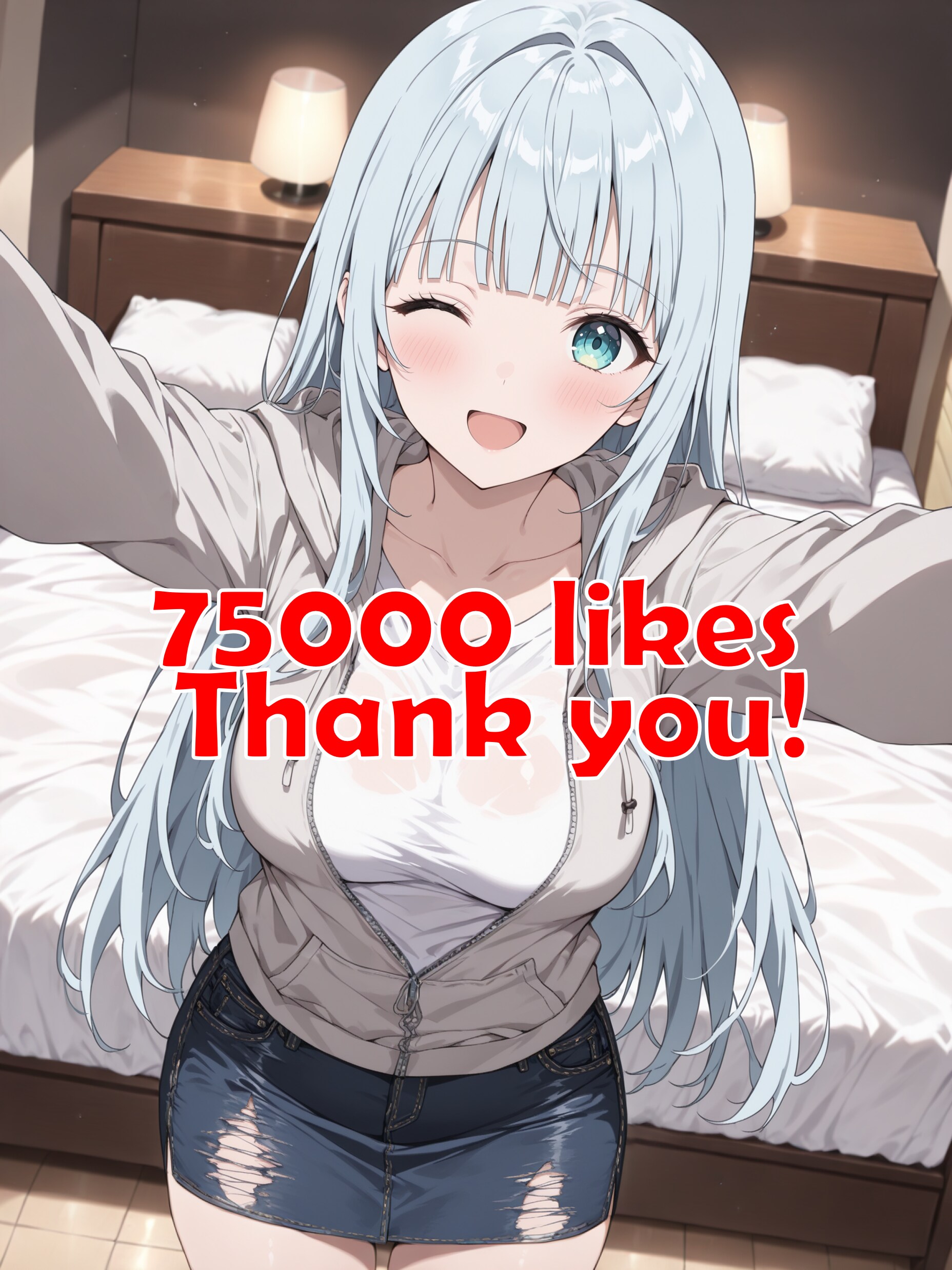 75,000いいね、ありがとうございます。 | の人気AIイラスト・グラビア