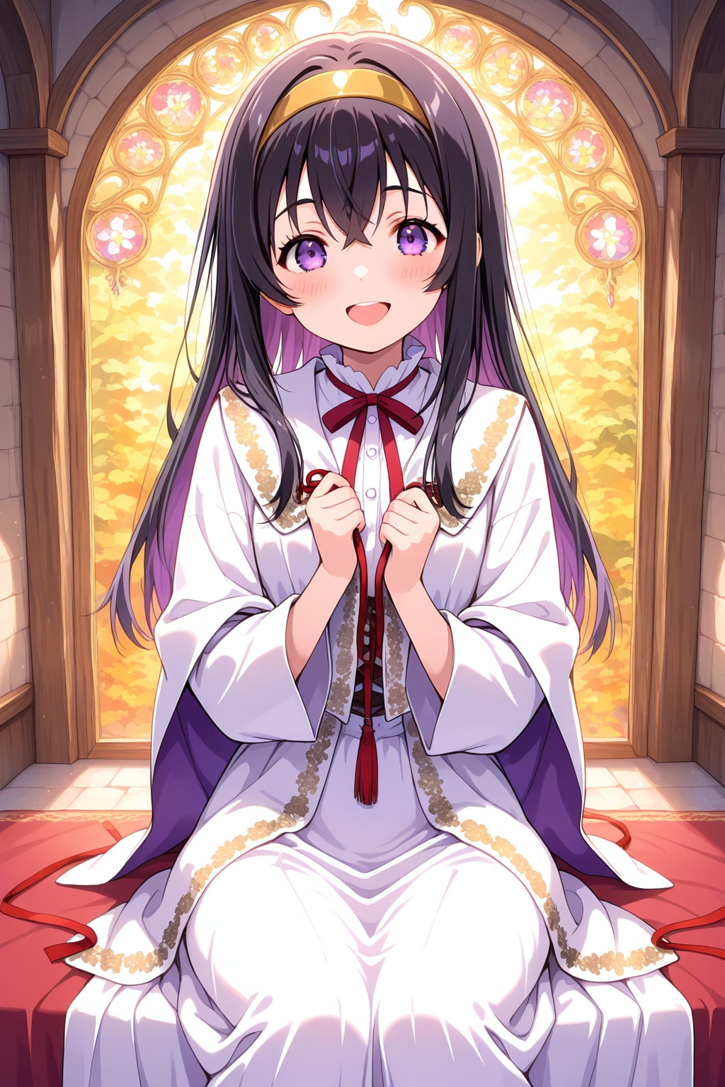 紫目黒髪の少女