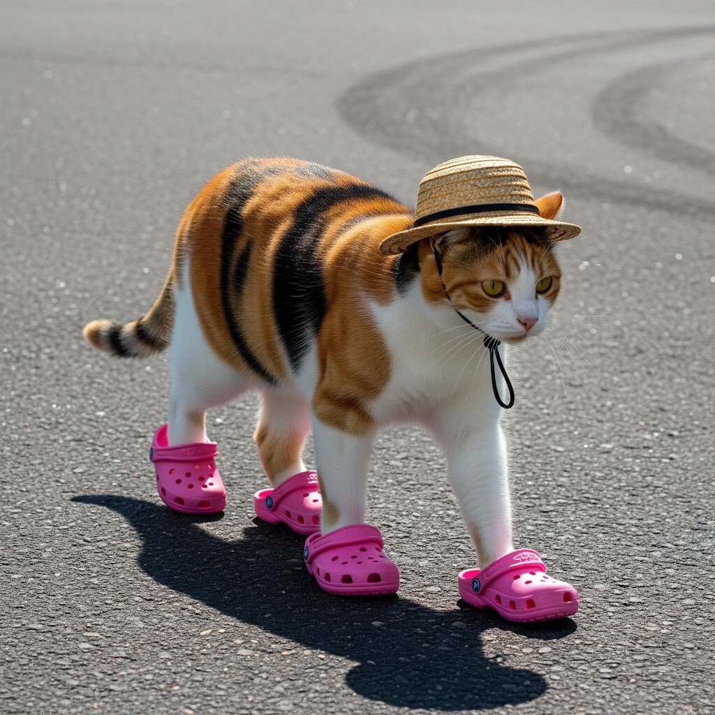 道端会議に行くねこ