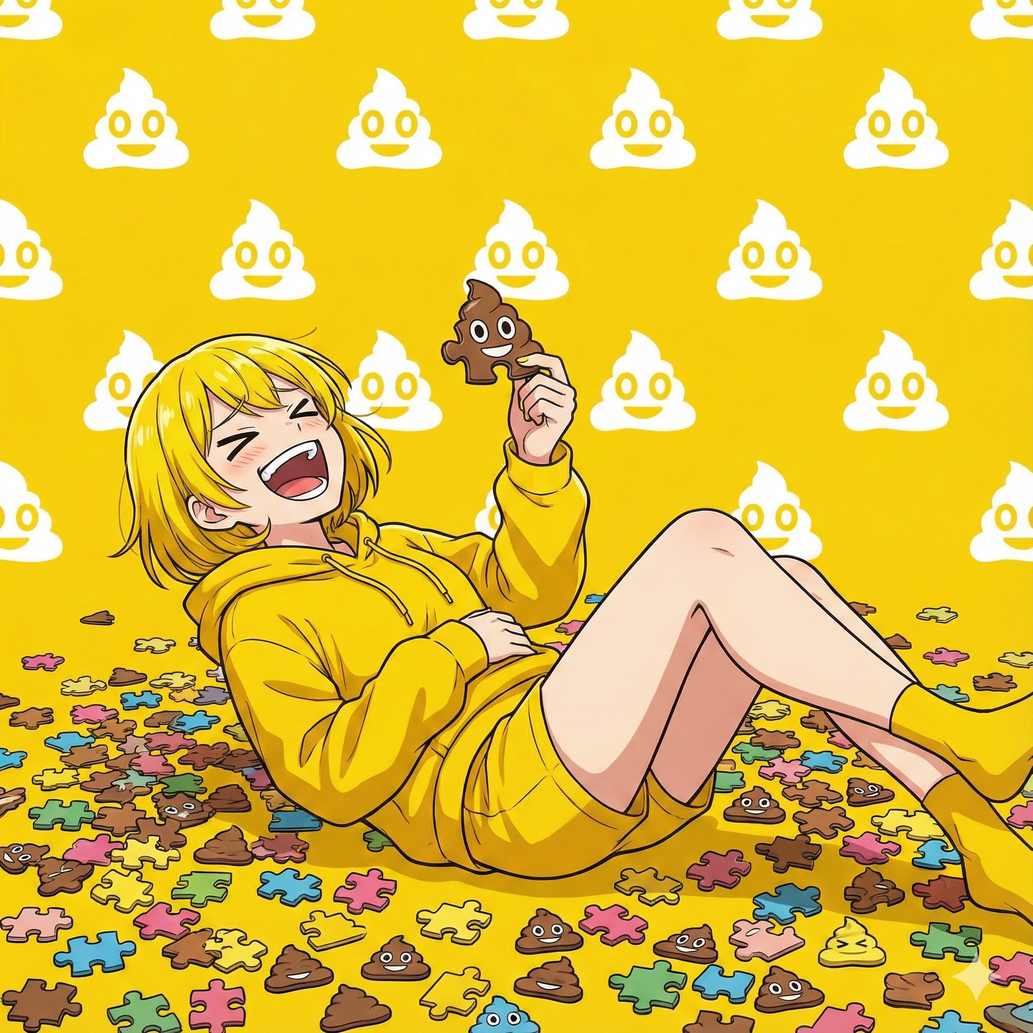 💛彩ちゃんがパズル | の人気AIイラスト・グラビア