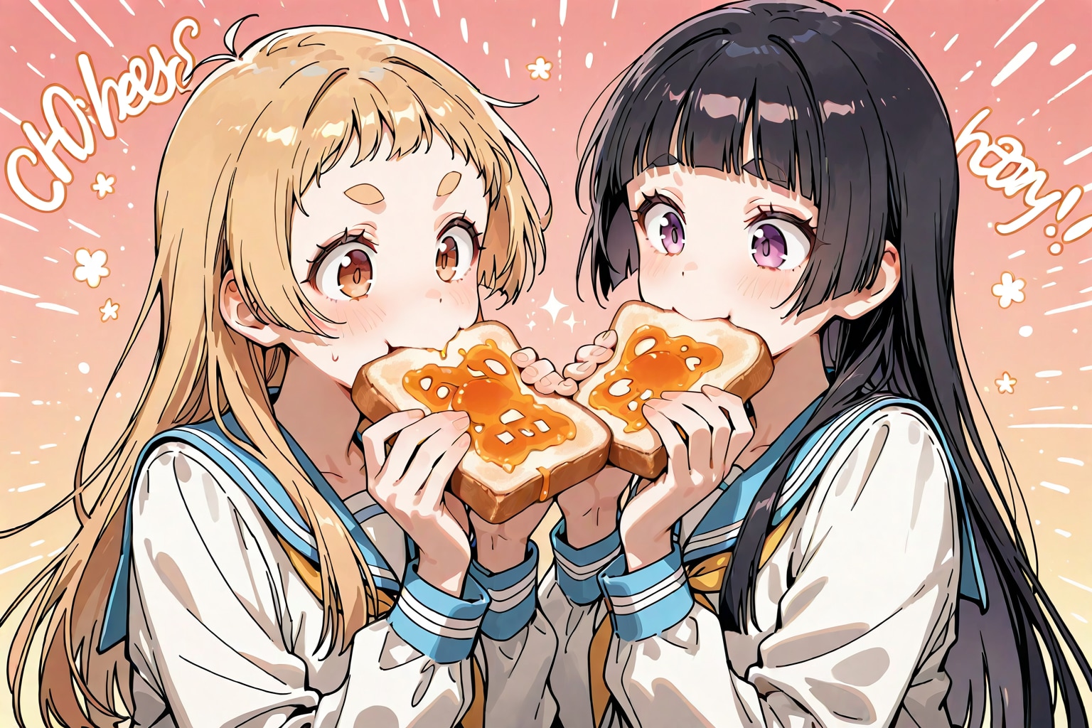 No.299 姫・麻呂・ぱっつんの二人 | の人気AIイラスト・グラビア
