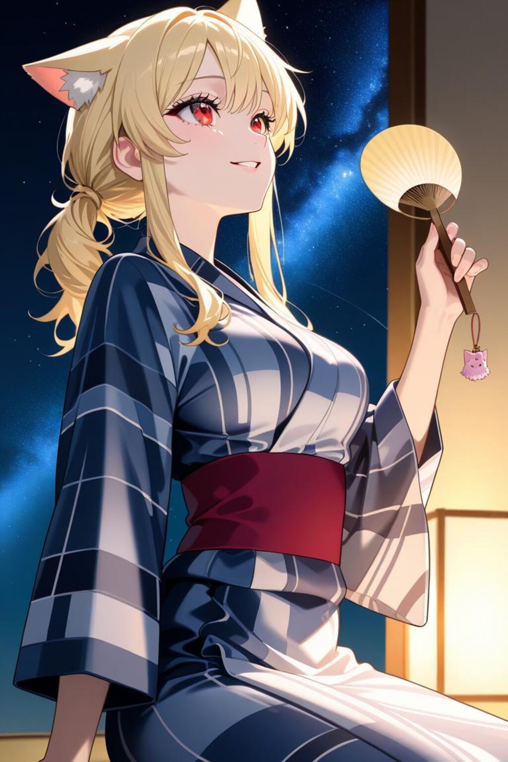 団扇でそよそよ～