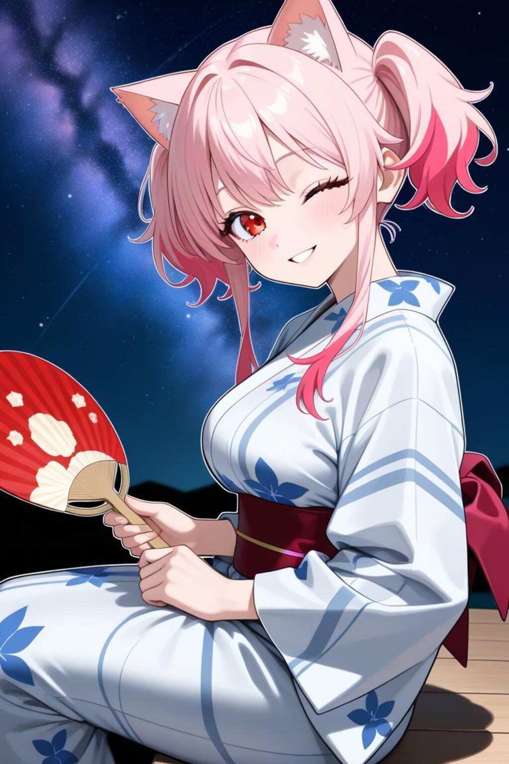 団扇でそよそよ～