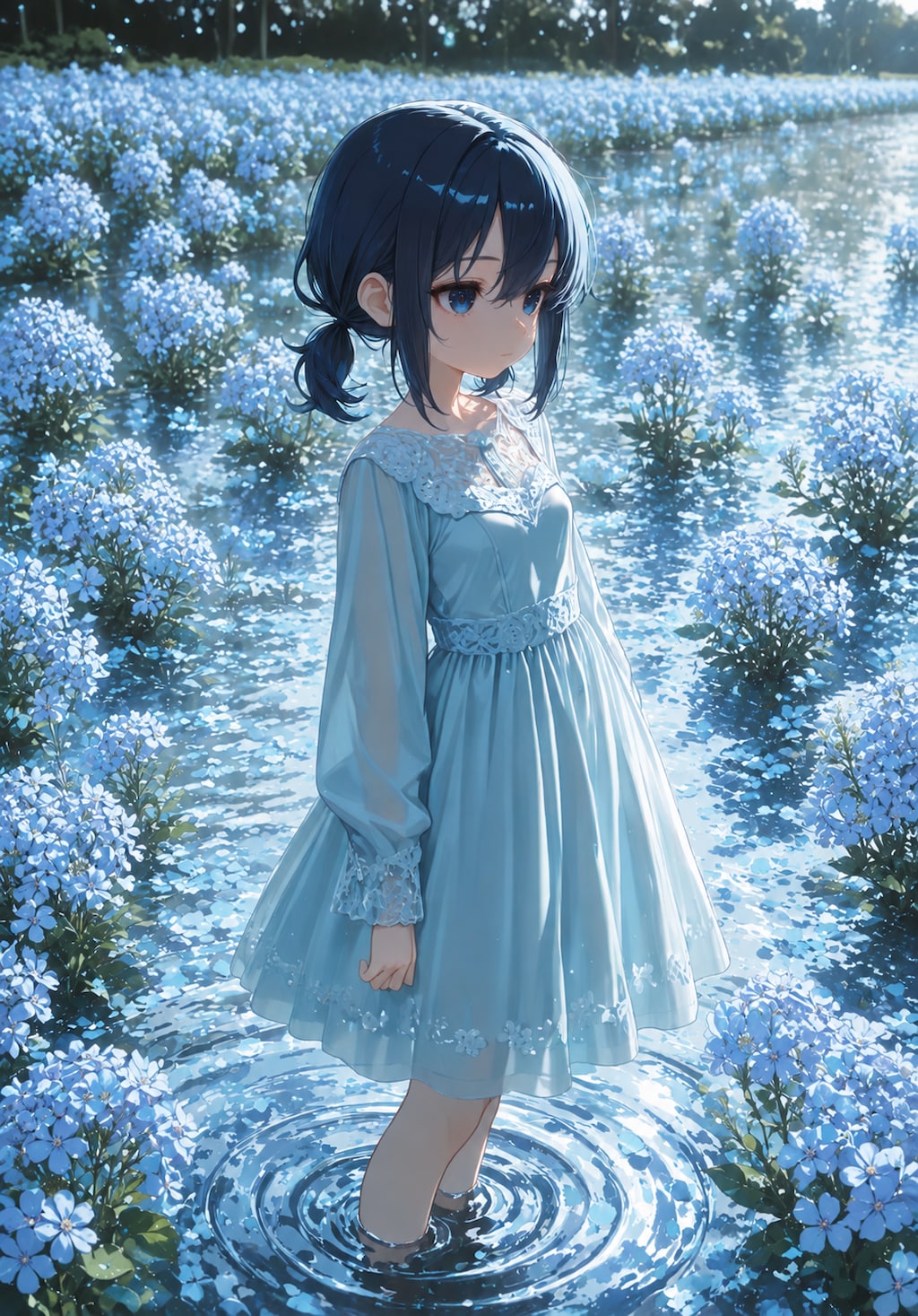 ルリマツリの水庭
