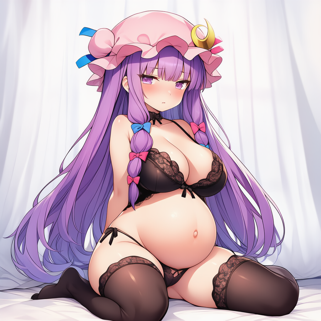 黒下着パチュリー（孕）