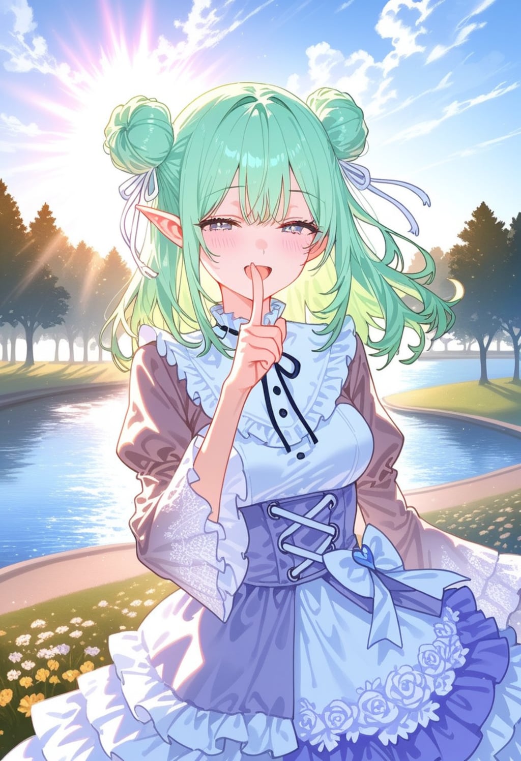 エルフ美少女とデート。