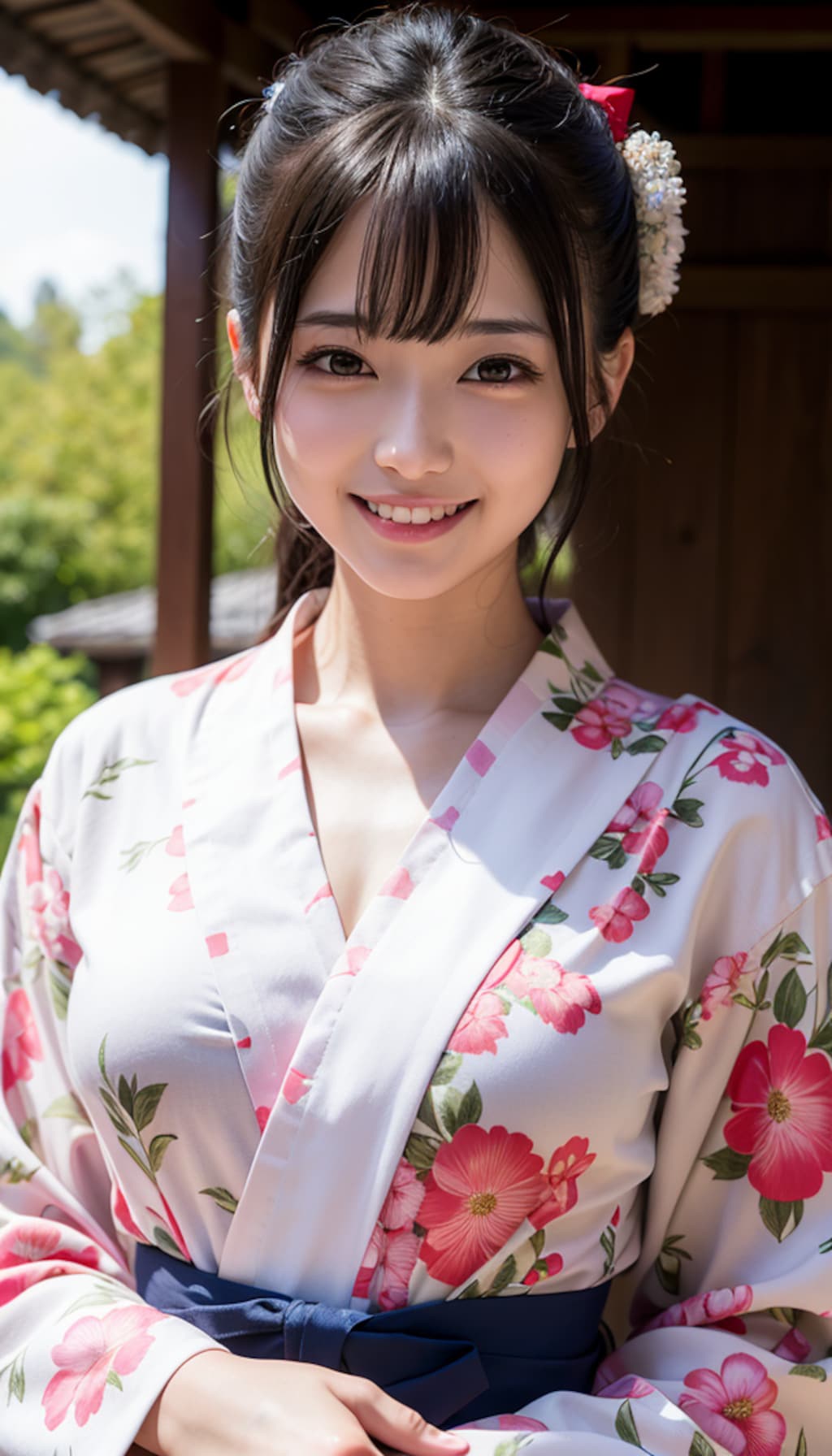 きれかわピンク浴衣お姉さん