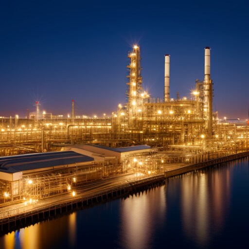 真夜中のコンビナート | の人気AIイラスト・グラビア