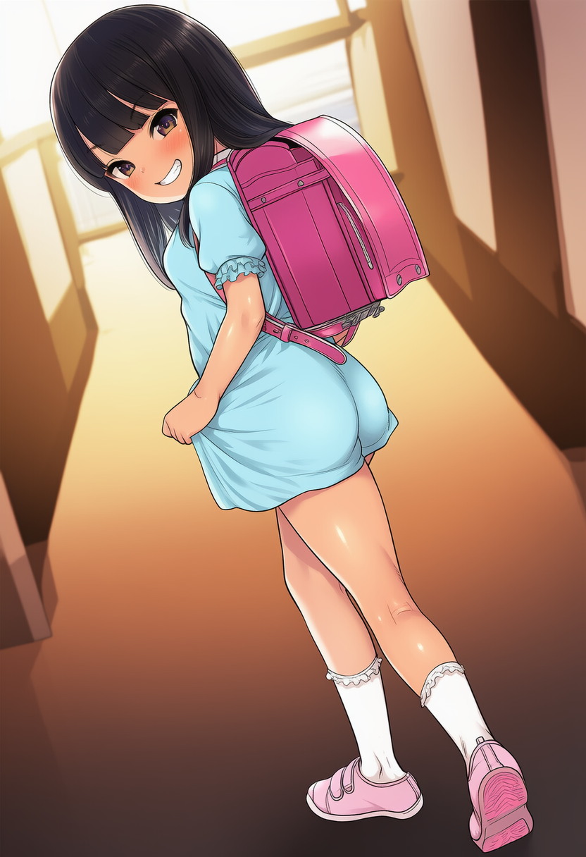 アタシのお尻ばっか見て先生のえっちー！