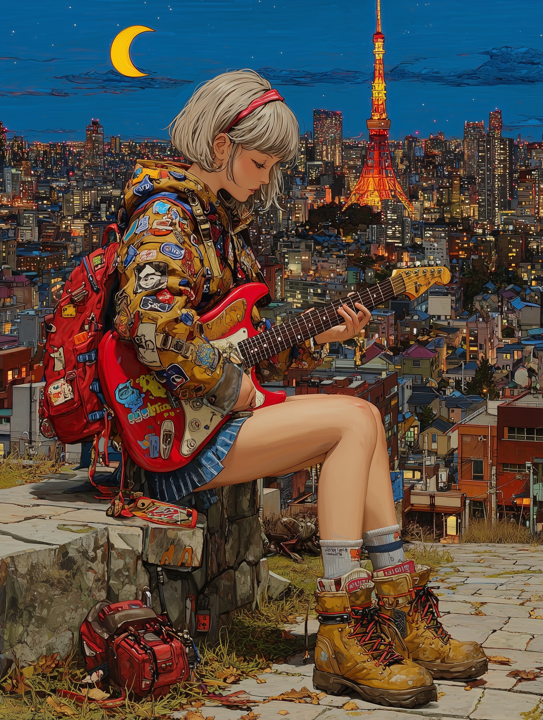 月夜のシティポップ | の人気AIイラスト・グラビア