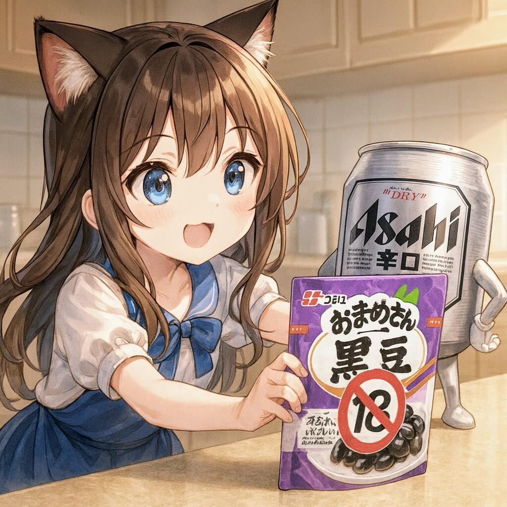 18禁シールを貼って遊ぶ小さな女の子