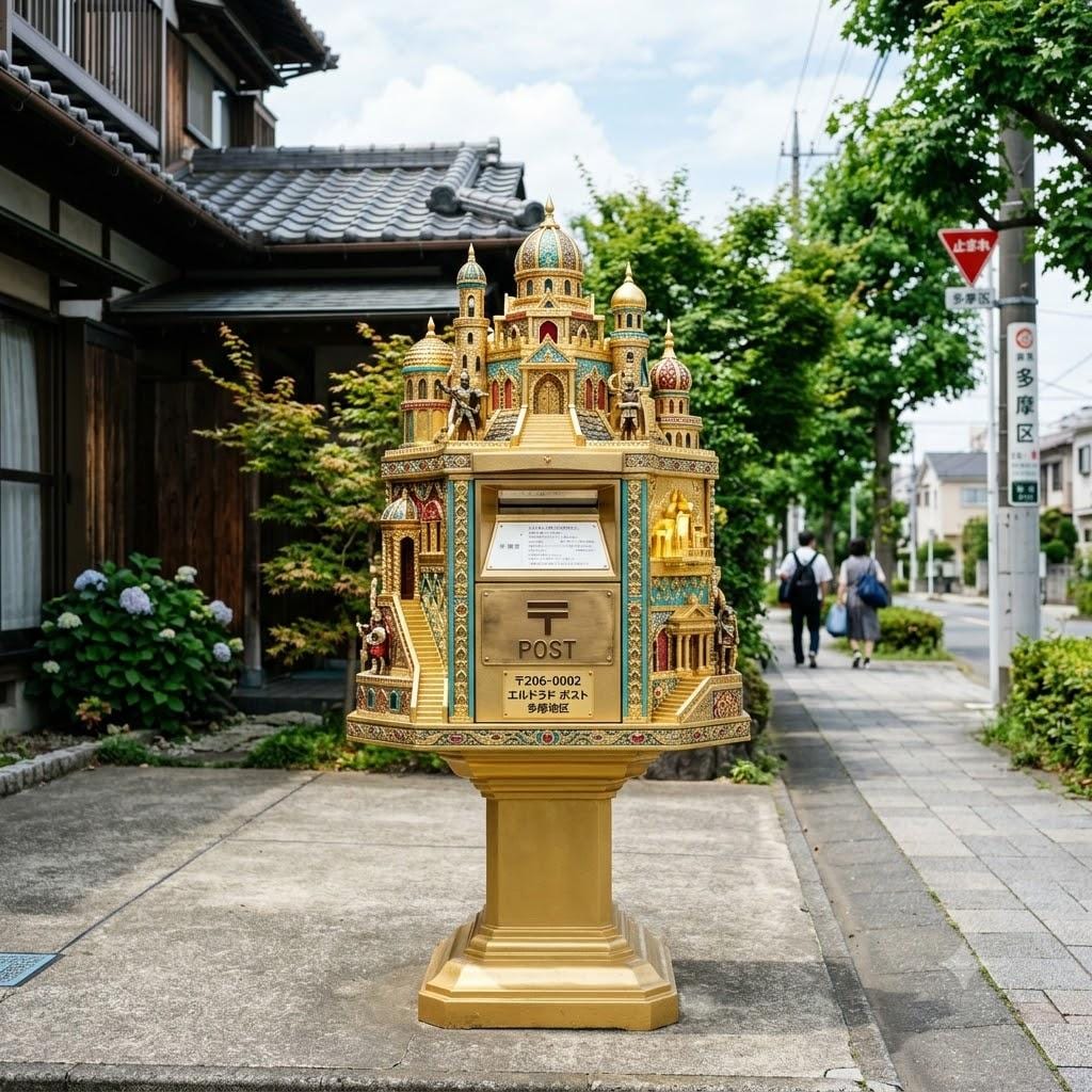 エルドラド風の郵便ポスト
