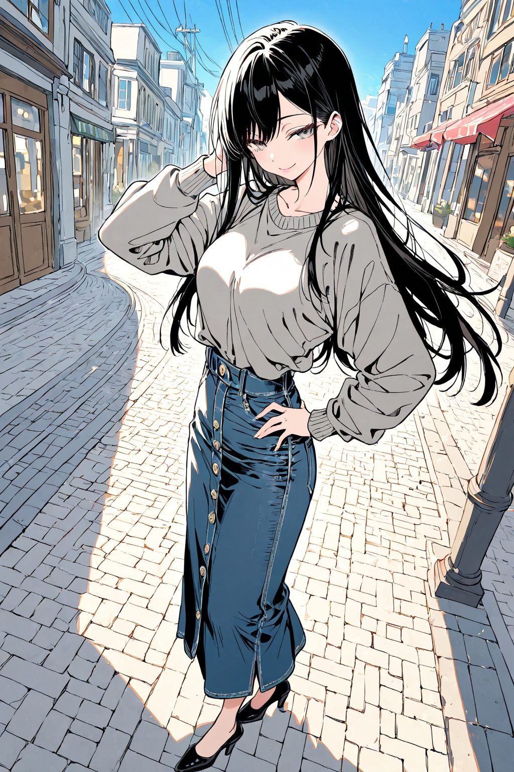 ロングスカートの女の子