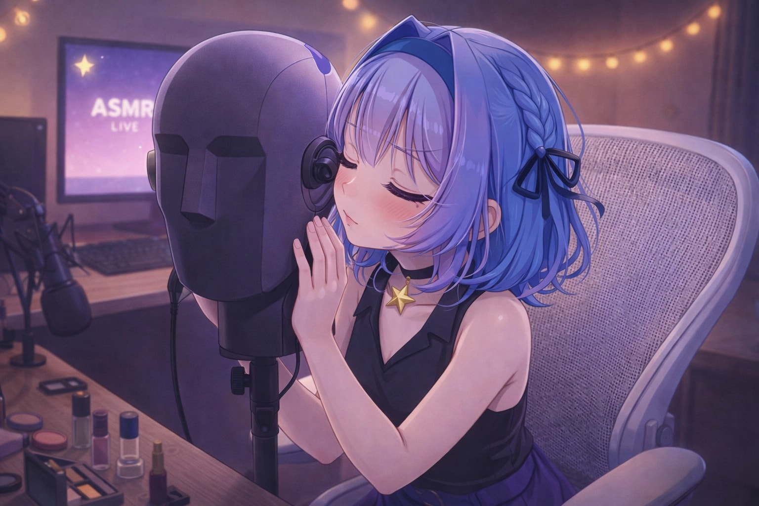 マイクの向こう側へ、息を整えて | の人気AIイラスト・グラビア