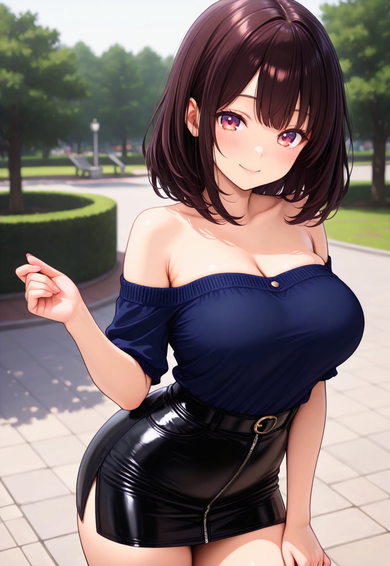 371（紺色のオフショル）
