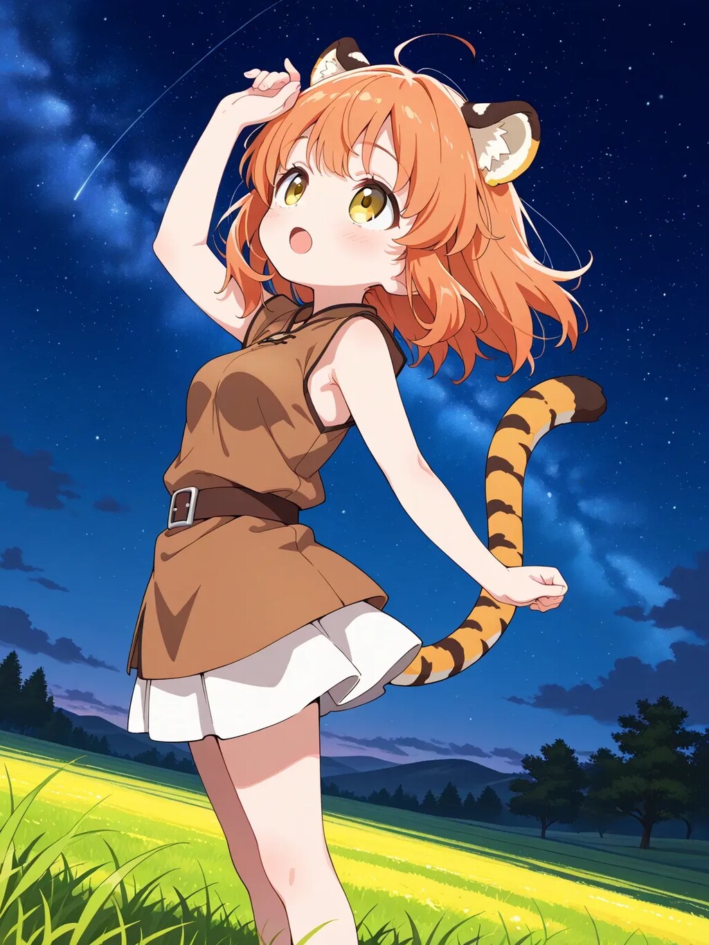 星空を見上げるティカ