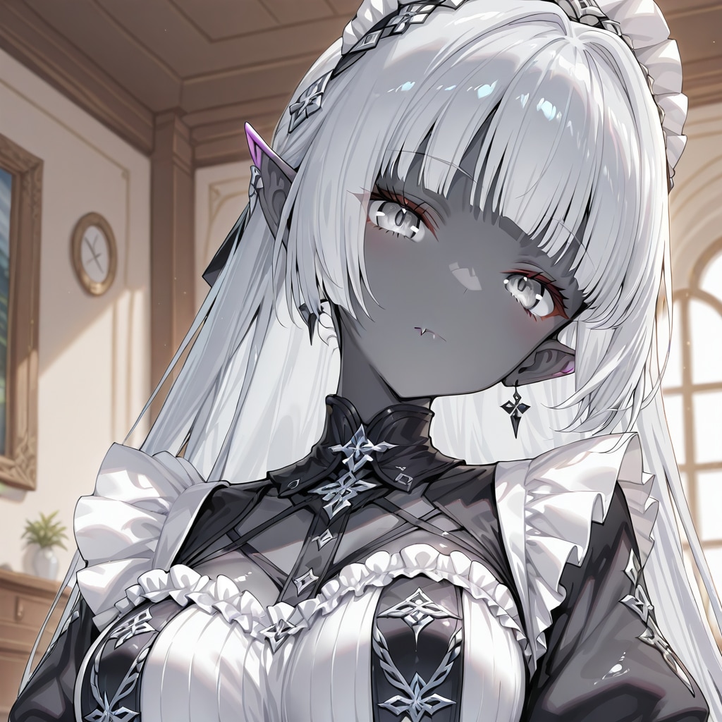 スライム娘メイド (gray)