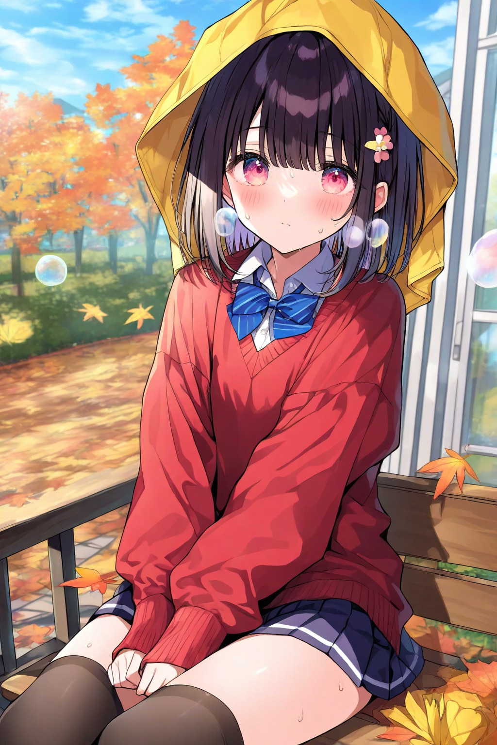 寒いというから厚着したのに